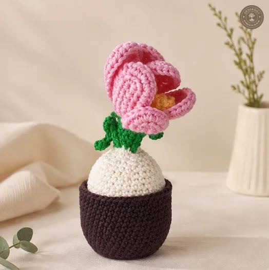 Crochet Adenium Desk Buddy