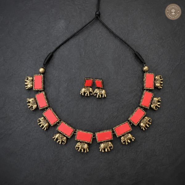 Pranavi Terracotta Necklace | Handcrafted Tamil Nadu Terracotta Jewellery