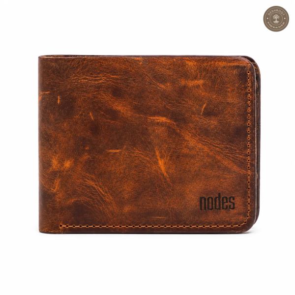 Classic Brown Textured Leather Bifold Wallet for Men