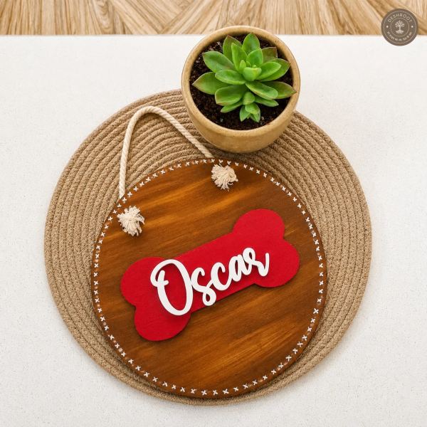 Personalized Oscar Dog Bone Hanging Name Plate
