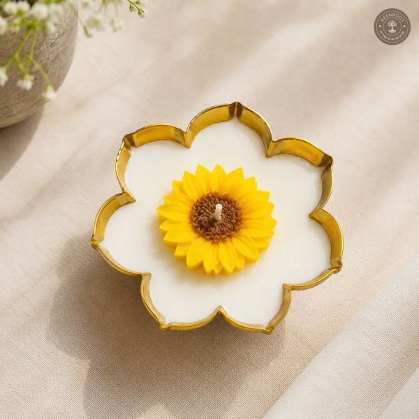 Sunflower Urli Decorative Candle