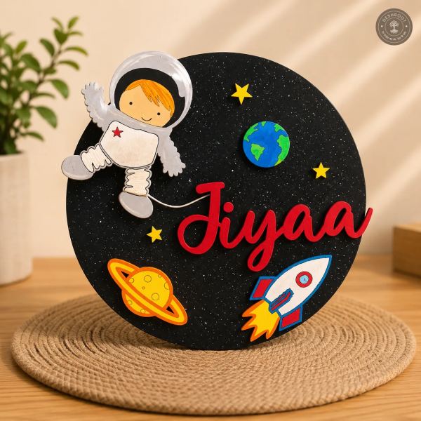 Space theme nameboard for kids -2