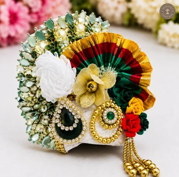 Laddu Gopal No. 5 Designer Multicolour Mukut