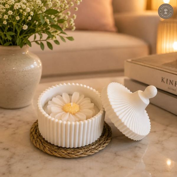 Handcrafted Daisy POP Jar Candle