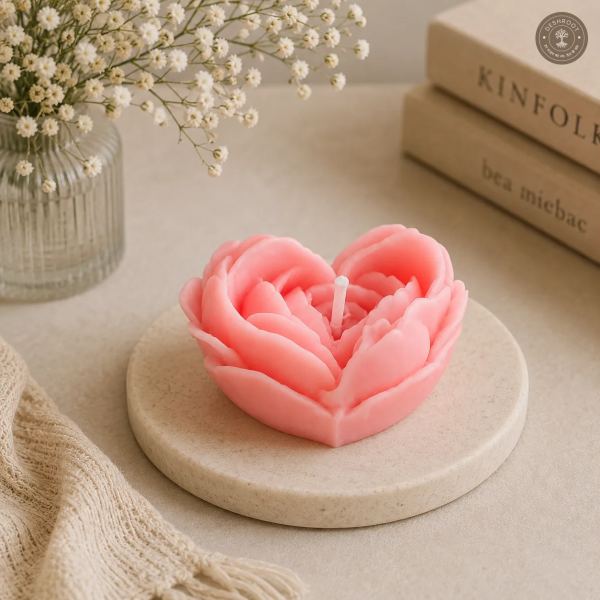 Heart Bloom Decorative Flower Candle