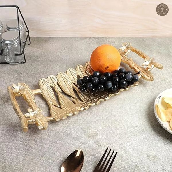 Aluminium Gold Leaf Fruit Platter
