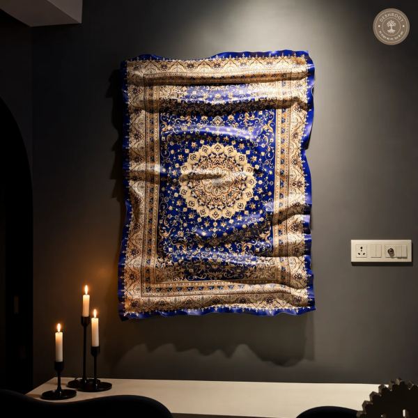 The Durbar Drop - Royal Persian Carpet Wall Art | Luxury Mughal-Inspired Wall Décor