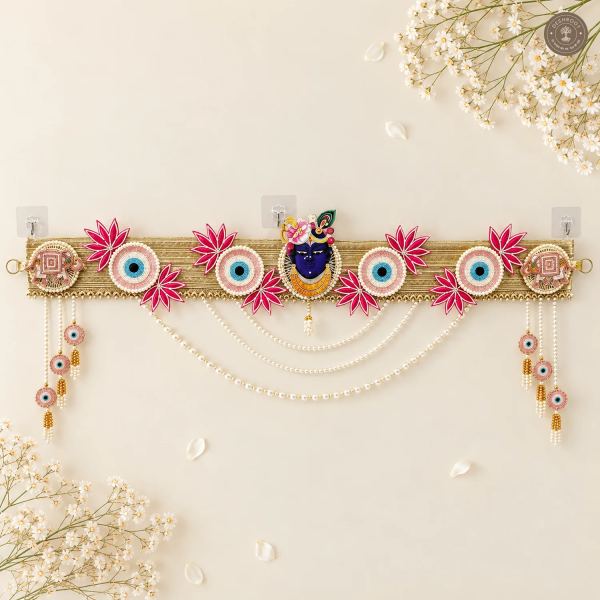 Shreenathji Pink Lotus & Evil Eye Bandhanwar