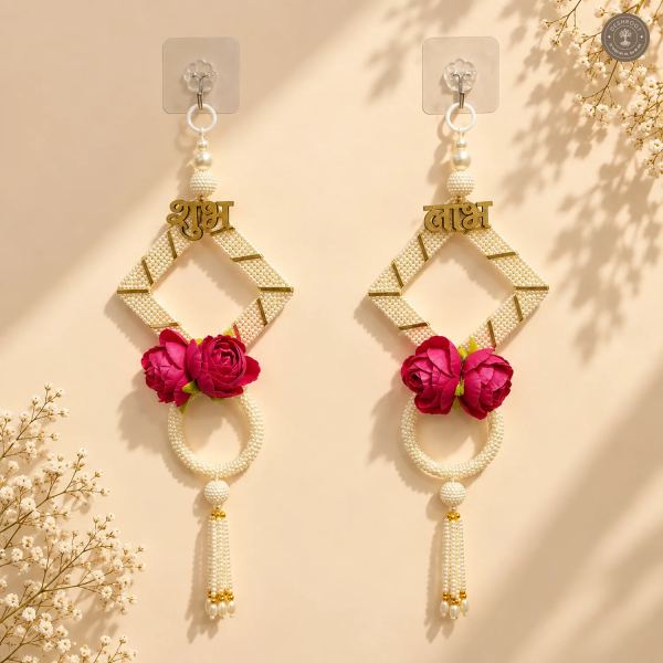 Shubh Labh & Rose Wall Hanging