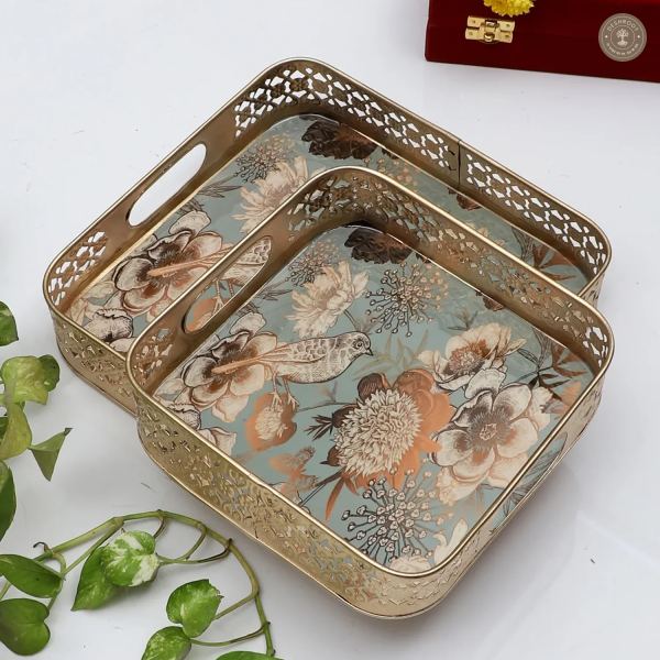 Square FLower Tray Set of 2