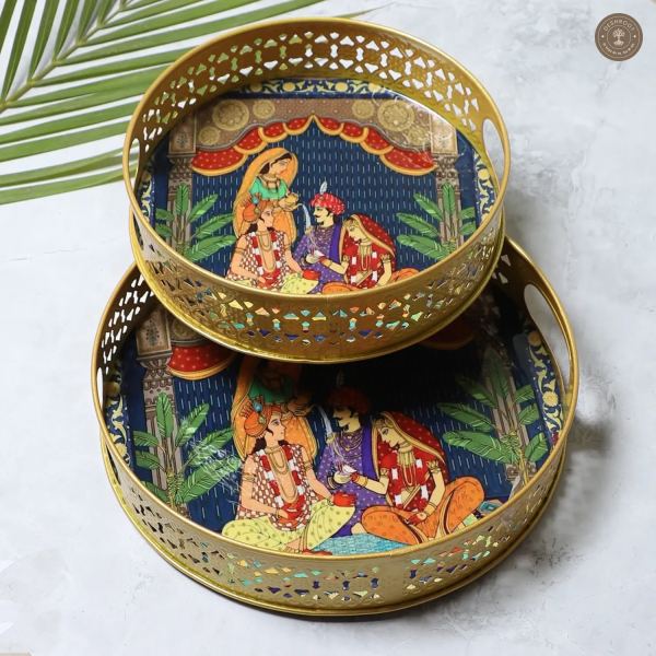 Wedding Design Tray Set of 2
