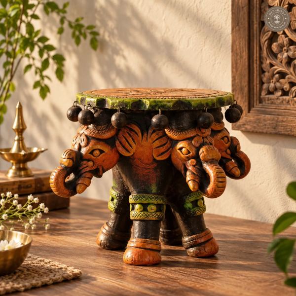 Terracotta Ganesh Ji Table / Decorative Stand