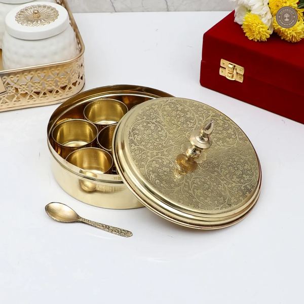 Brass Masala Box Set