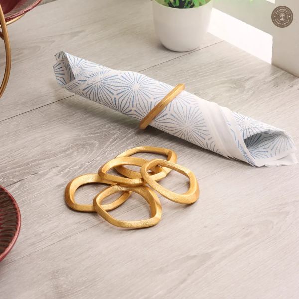 Gold Ring Napkin Ring Set of 6