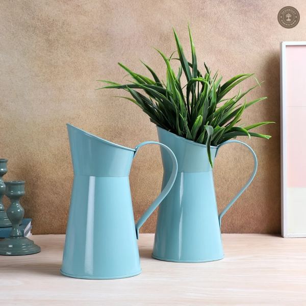 Green Jug Pot Planter Set of 2