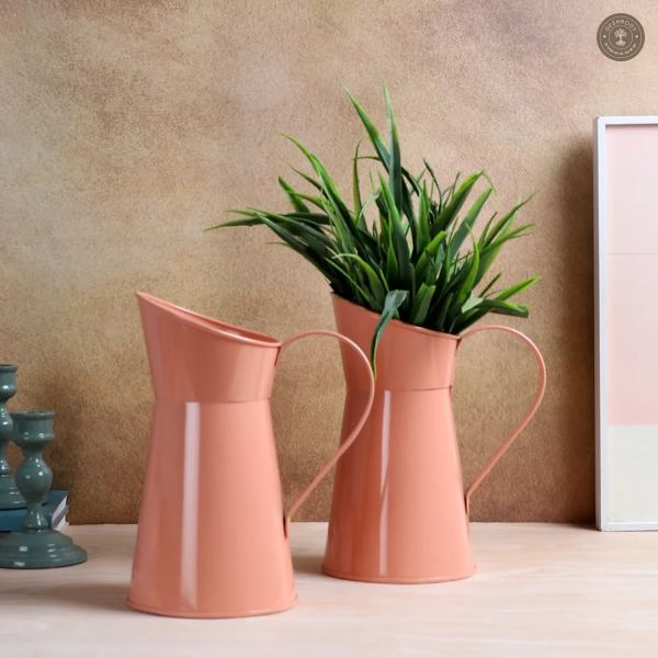 Pink Jug Pot Planter Set of 2