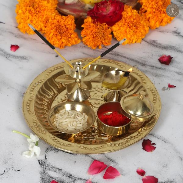 Small Brass Pooja Thali