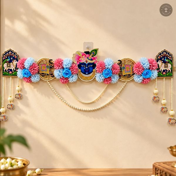 Shreenath Ji Floral Pearl Bandhanwar