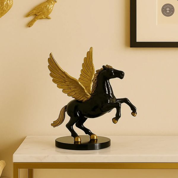 Black & Gold Horse Table Decor
