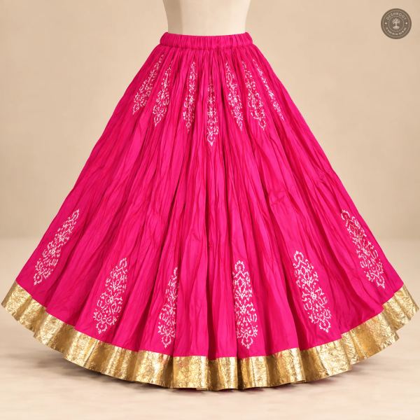 Hot Pink Dola Silk Chaniya Ghagra