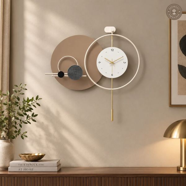 Overlapping Circles Metal Wall Clock