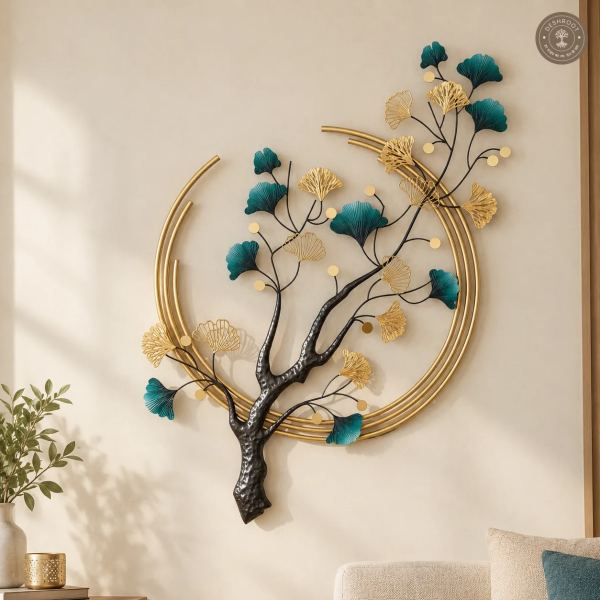 Ginkgo Leaves Metal Wall Art