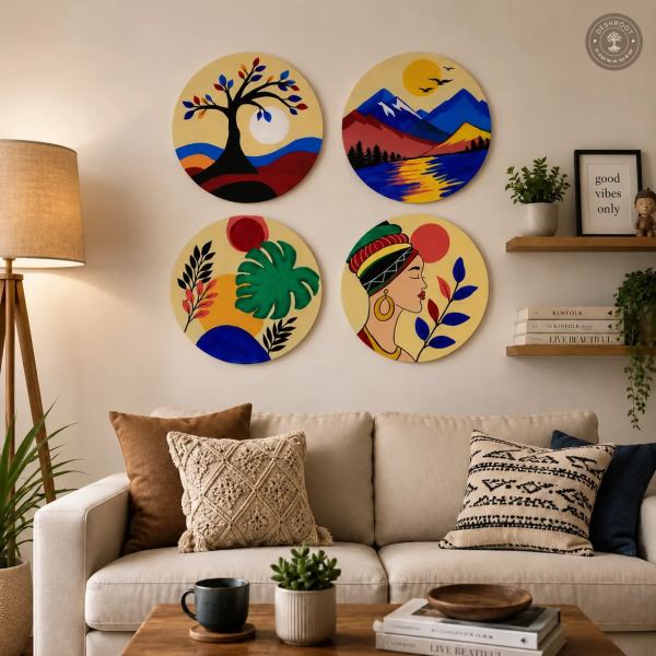 Bohemian Dreams Set of 4 Handmade Artworks