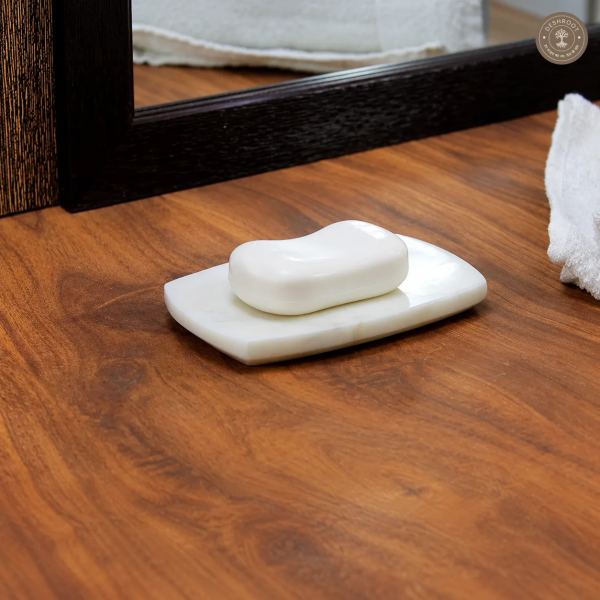 Premium Makrana Marble Curved Soap Dish