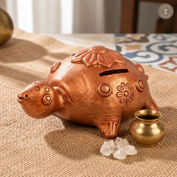 Handcrafted Terracotta Turtle Piggy Bank