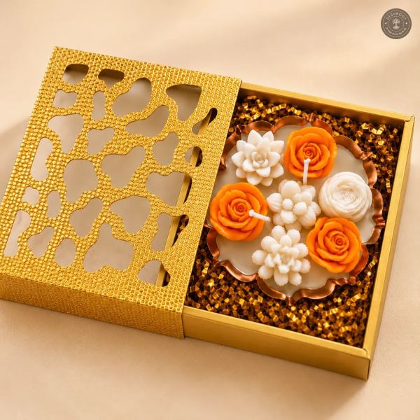 Luxury Floral Urli Scented Candle Gift Box