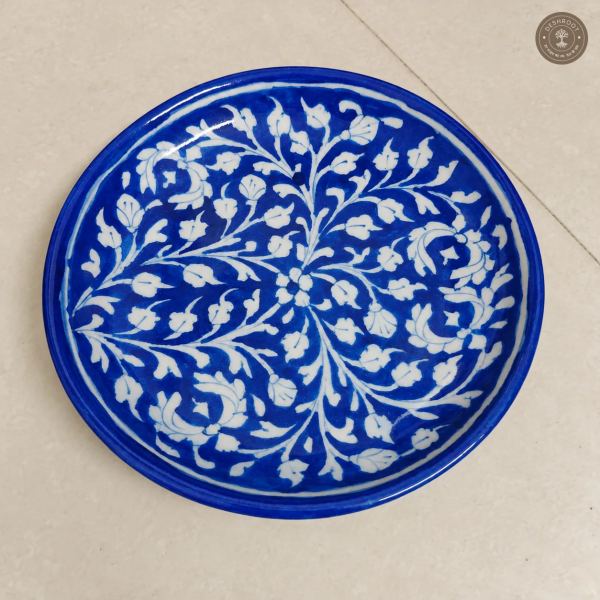 Royal Blue and White Floral Decorative Plate