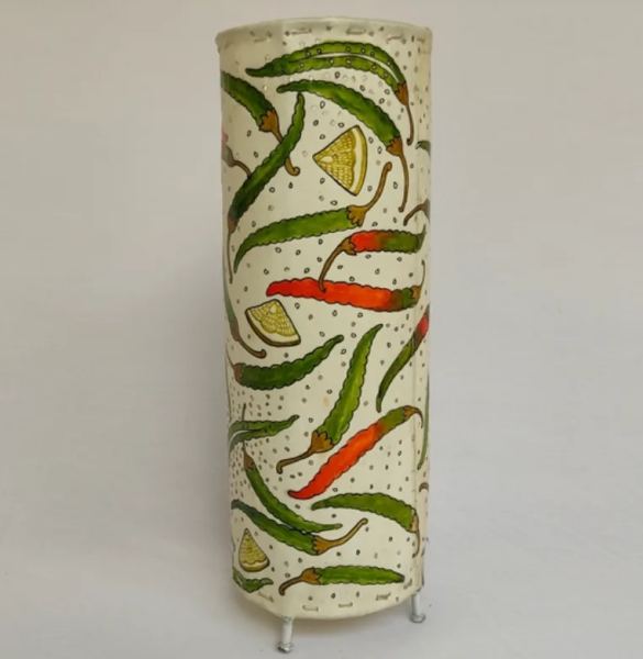 Andhra Spice Glow -18” Guntur Chili Leather Lamp