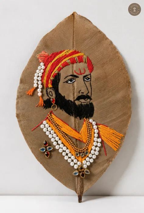 Handcrafted Chhatrapati Shivaji Maharaj Leaf Art