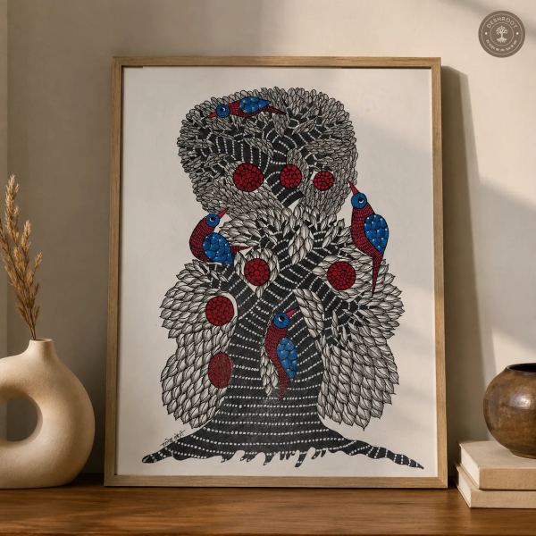 Gond Vanraag Birds of Life Painting