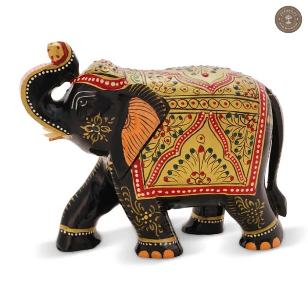 Handcrafted Wooden Decorative Elephant Showpiece