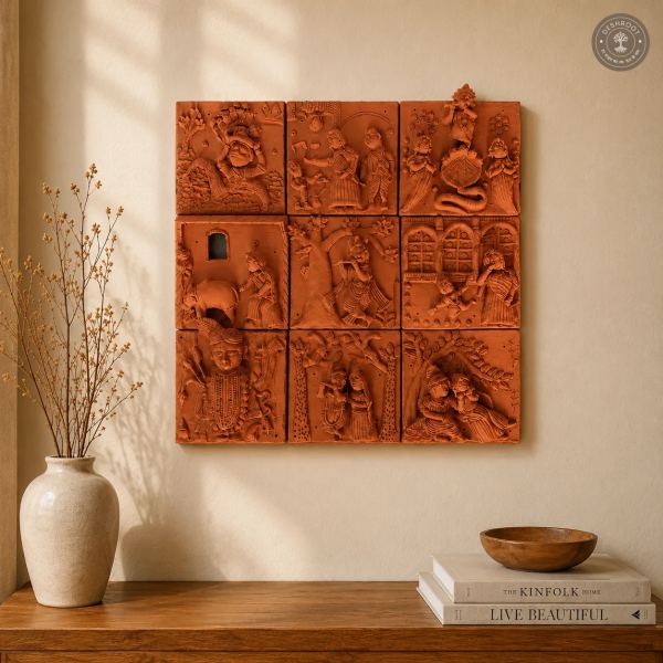 Rajasthani Terracotta Folk Art Story Wall Hanging