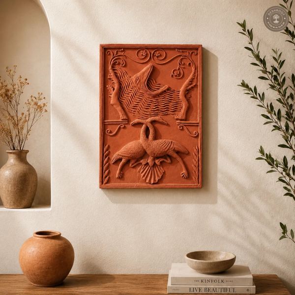 Handcrafted Rajasthani Swan Couple Wall Hanging