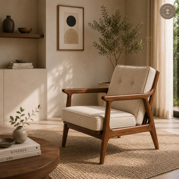Verity Sculptural Frame Lounge Chair