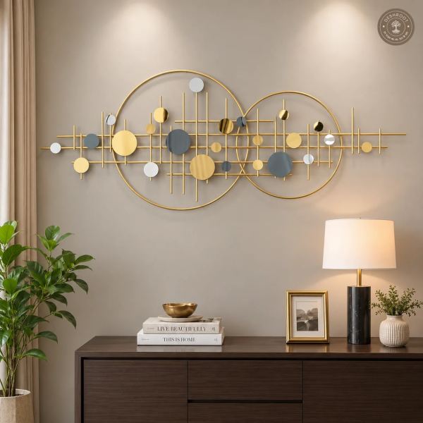 Abstract Circles Metal Wall Art
