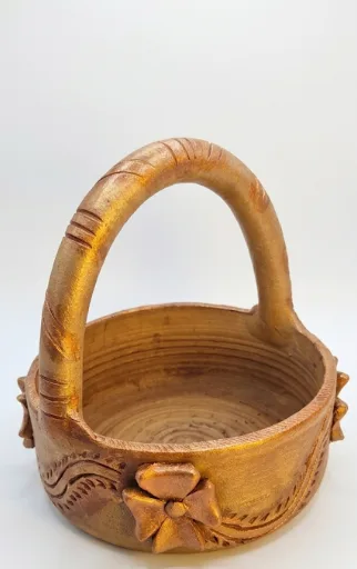 Handcrafted Terracotta Decorative Basket