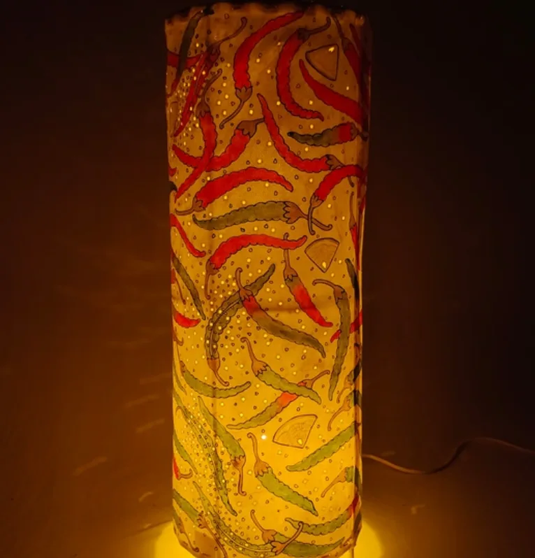 Andhra Spice Glow -18” Guntur Chili Leather Lamp