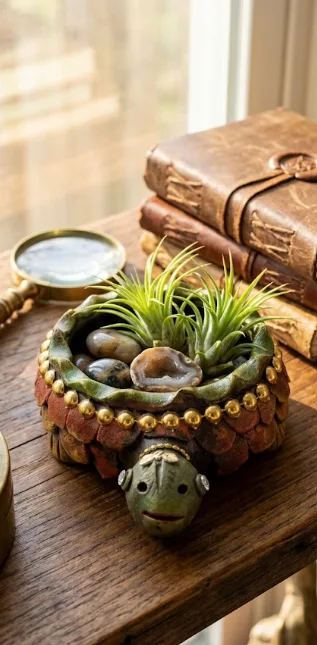 Handcrafted Terracotta Turtle Planter Bowl