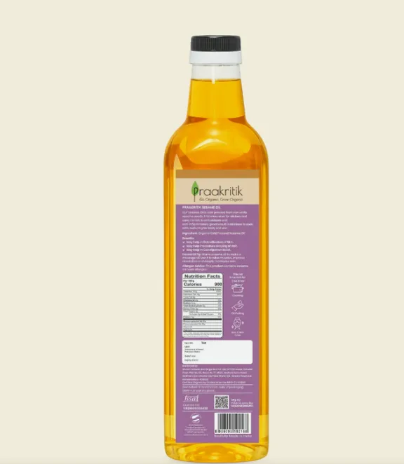 Organic Cold Pressed Sesame Oil