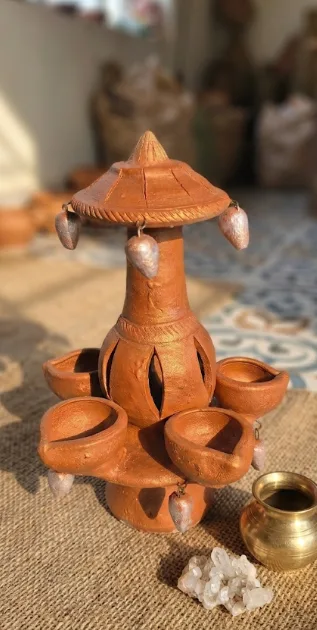 Handcrafted Terracotta Diya Stand