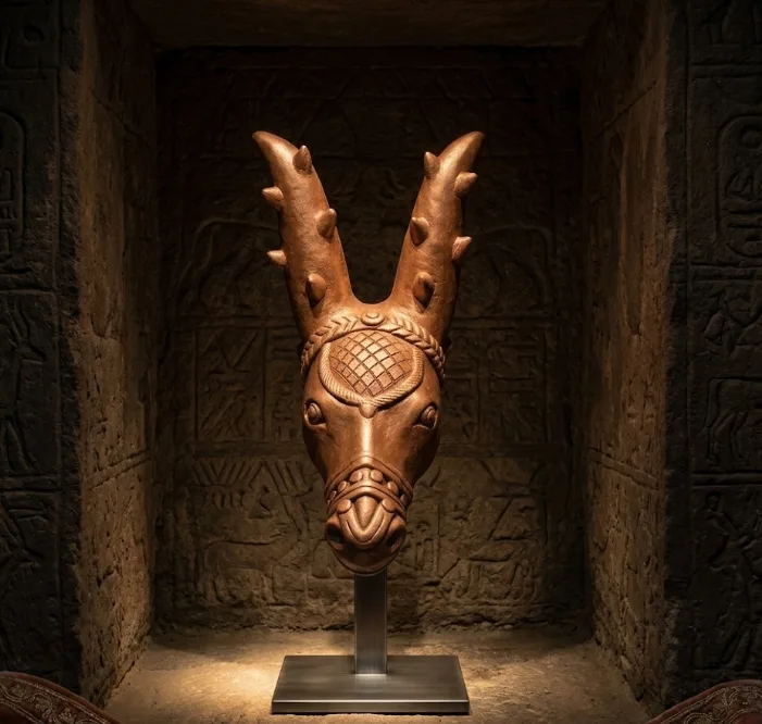 Handcrafted Terracotta Deer Head Wall Hanging