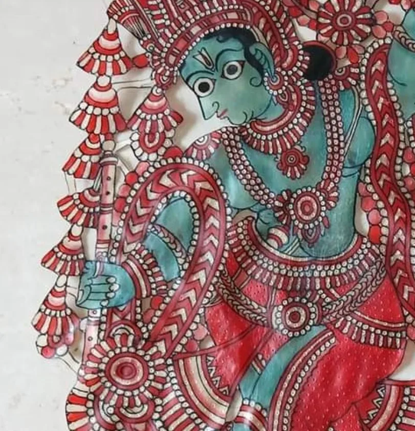 Leather Karnataka Style Rama Puppet (16 x 10 inches)