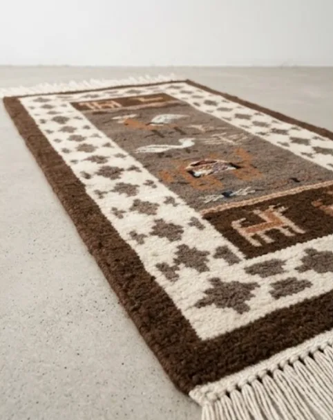 Handwoven Tribal Wildlife Accent Rug