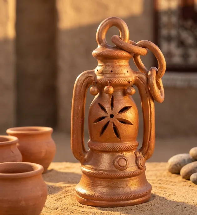 Handcrafted Terracotta Hanging Lantern