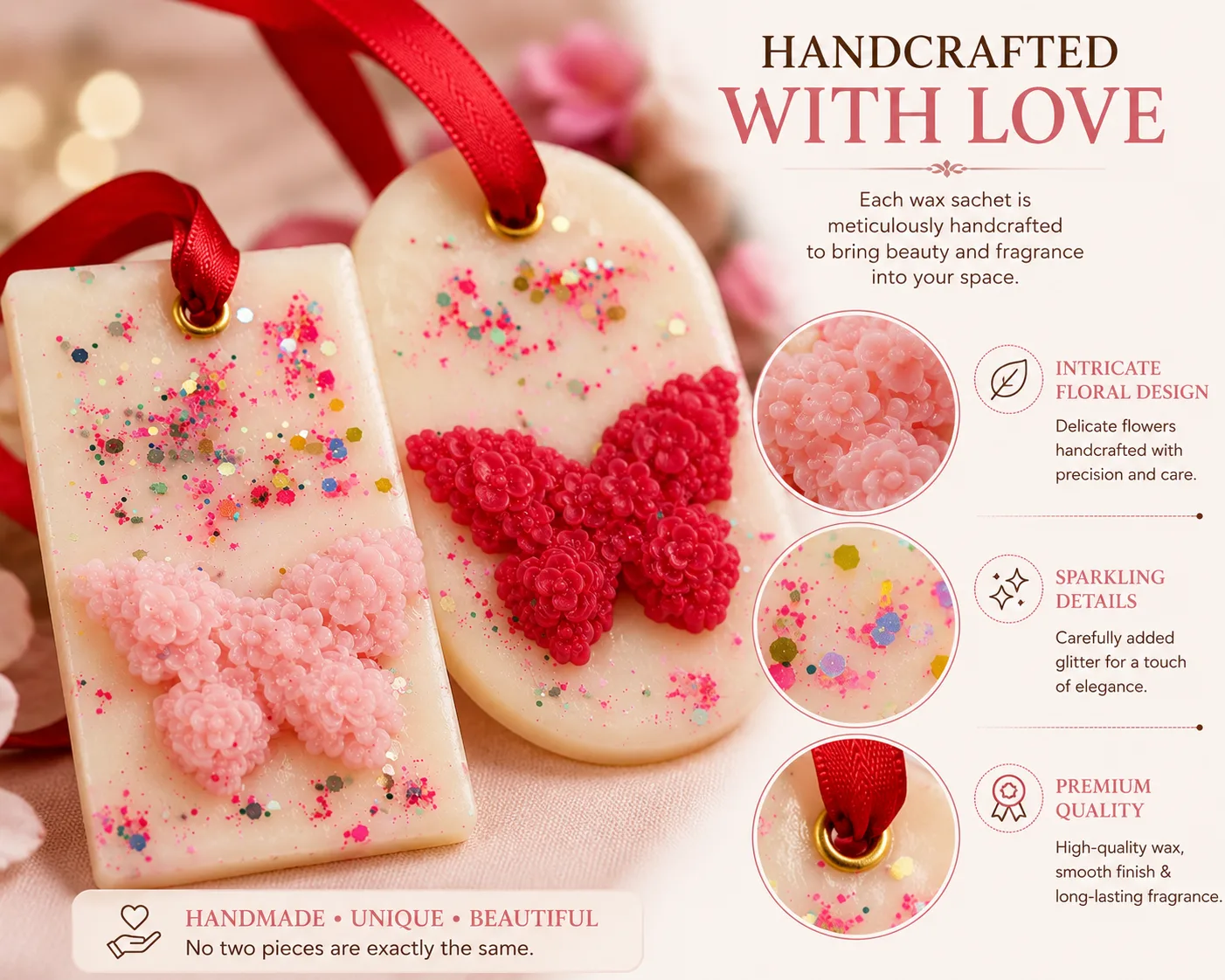 Floral Butterfly Wax Sachet Sets