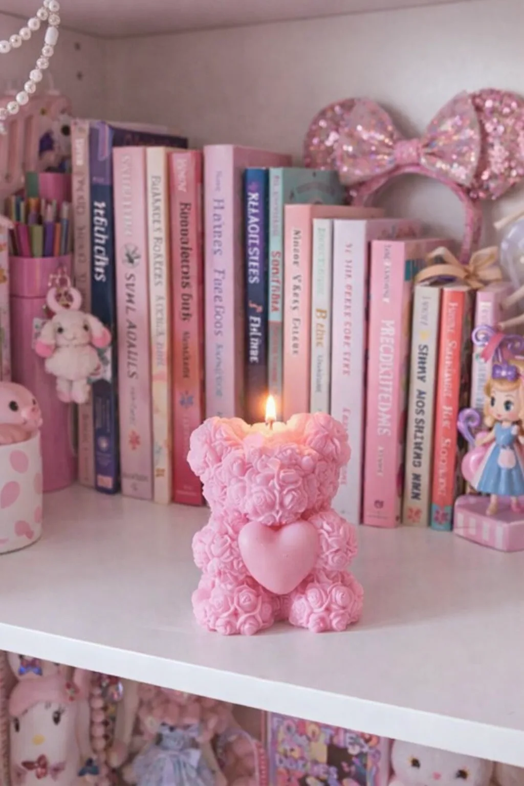 Multi Love Teddy Bear Decorative Scented Candle